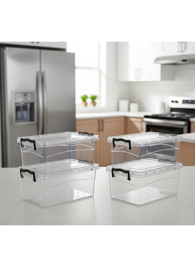 فافيلا طقم علب بلاستيك متعدد الاستخدامات-4 قطعة جودة عالية - سعة1.2 لتر - Image 2